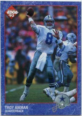 Troy Aikman #44 Football Cards 1993 Collector's Edge