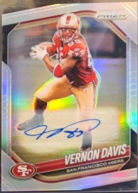 2025 Panini Prizm Vernon Davis [Silver Autograph] #39 card