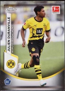 Julien Duranville #27 Soccer Cards 2023 Topps Chrome Bundesliga