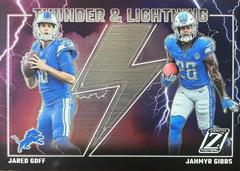Jared Goff, Jahmyr Gibbs #8 Prices | 2023 Panini Zenith Thunder
