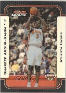Shareef Abdur Rahim Chrome Refractor #11 Basketball Cards 2003 Bowman