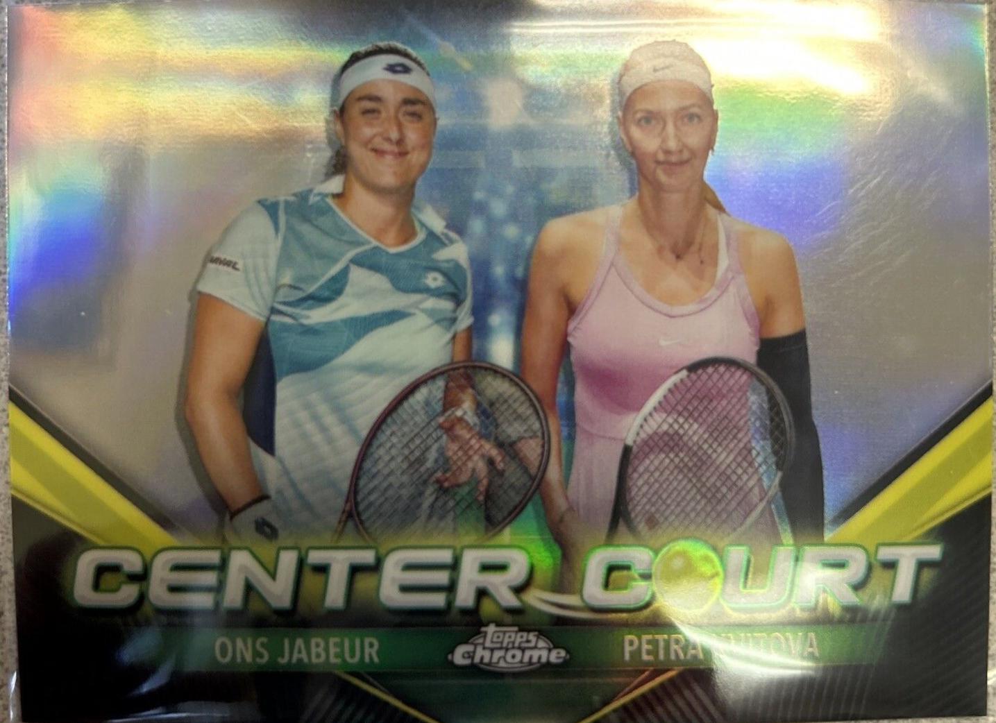 Petra Kvitova / Ons Jabeur #CCC-JK Tennis Cards 2024 Topps Chrome Center Court