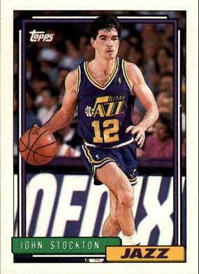 John Stockton #301 Basketball Cards 1992 Topps