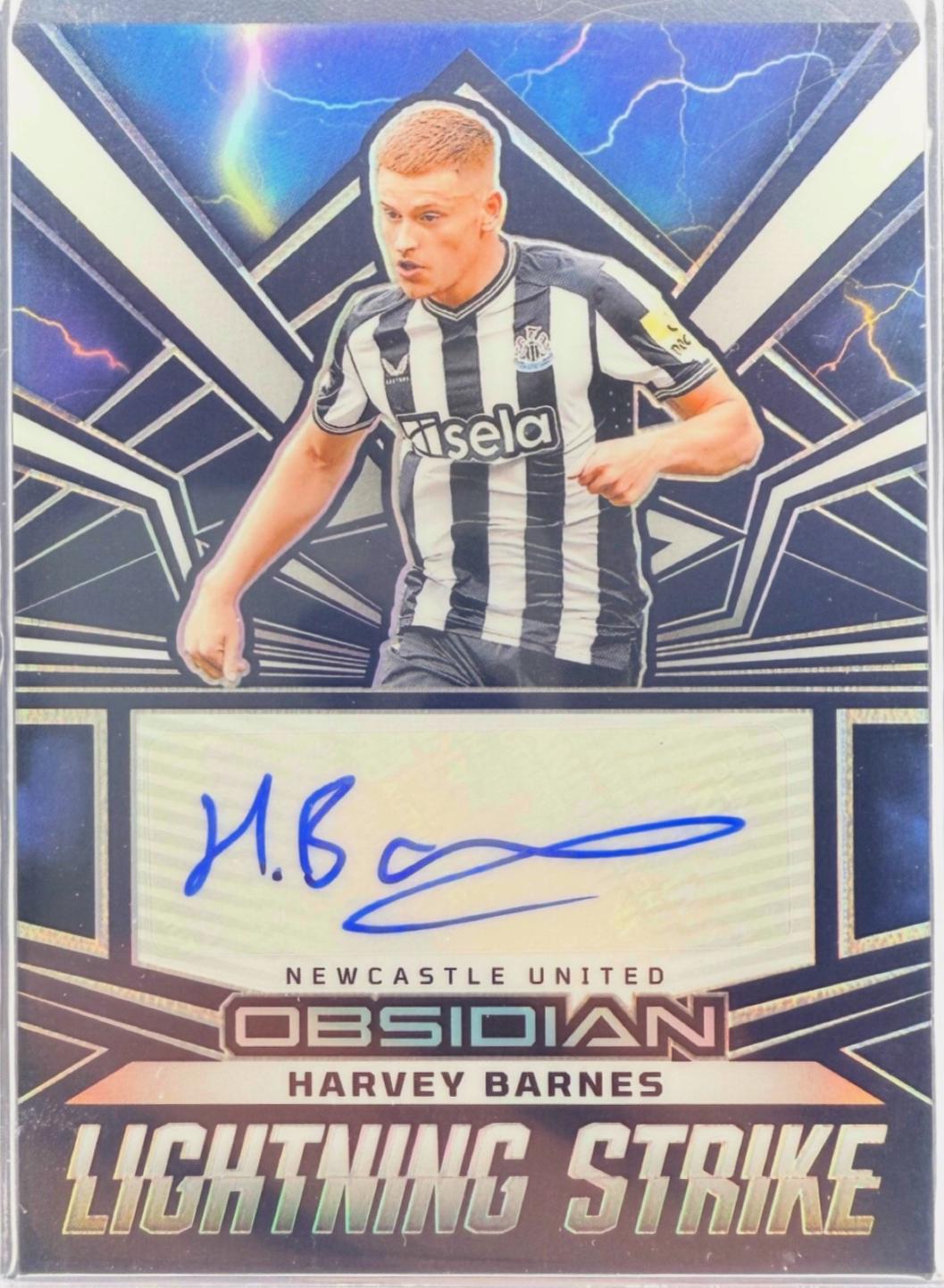 Harvey Barnes #LS-HB 2023 Panini Obsidian Lightning Strike Soccer