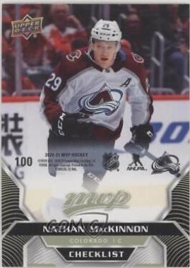Nathan MacKinnon #100 Hockey Cards 2020 Upper Deck MVP Puzzle Back