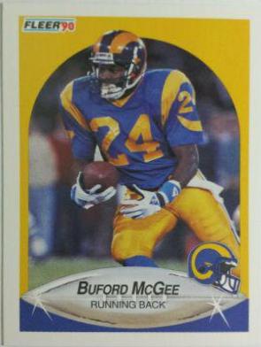 Buford McGee #42 Football Cards 1990 Fleer