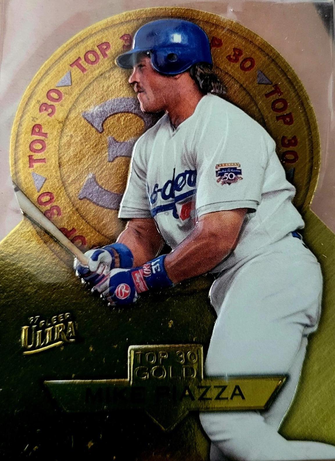 Mike Piazza #6 Baseball Cards 1997 Ultra Top 30 Gold Medallion