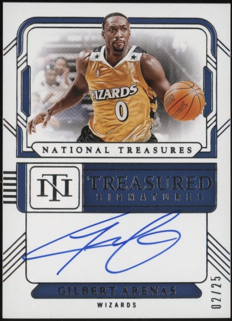 Gilbert Arenas #5 2024 Panini National Treasures Treasured Signature Basketball