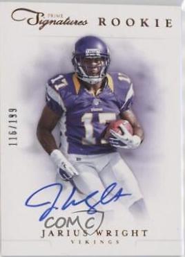 Jarius Wright #254 2012 Panini Prime Signatures Football