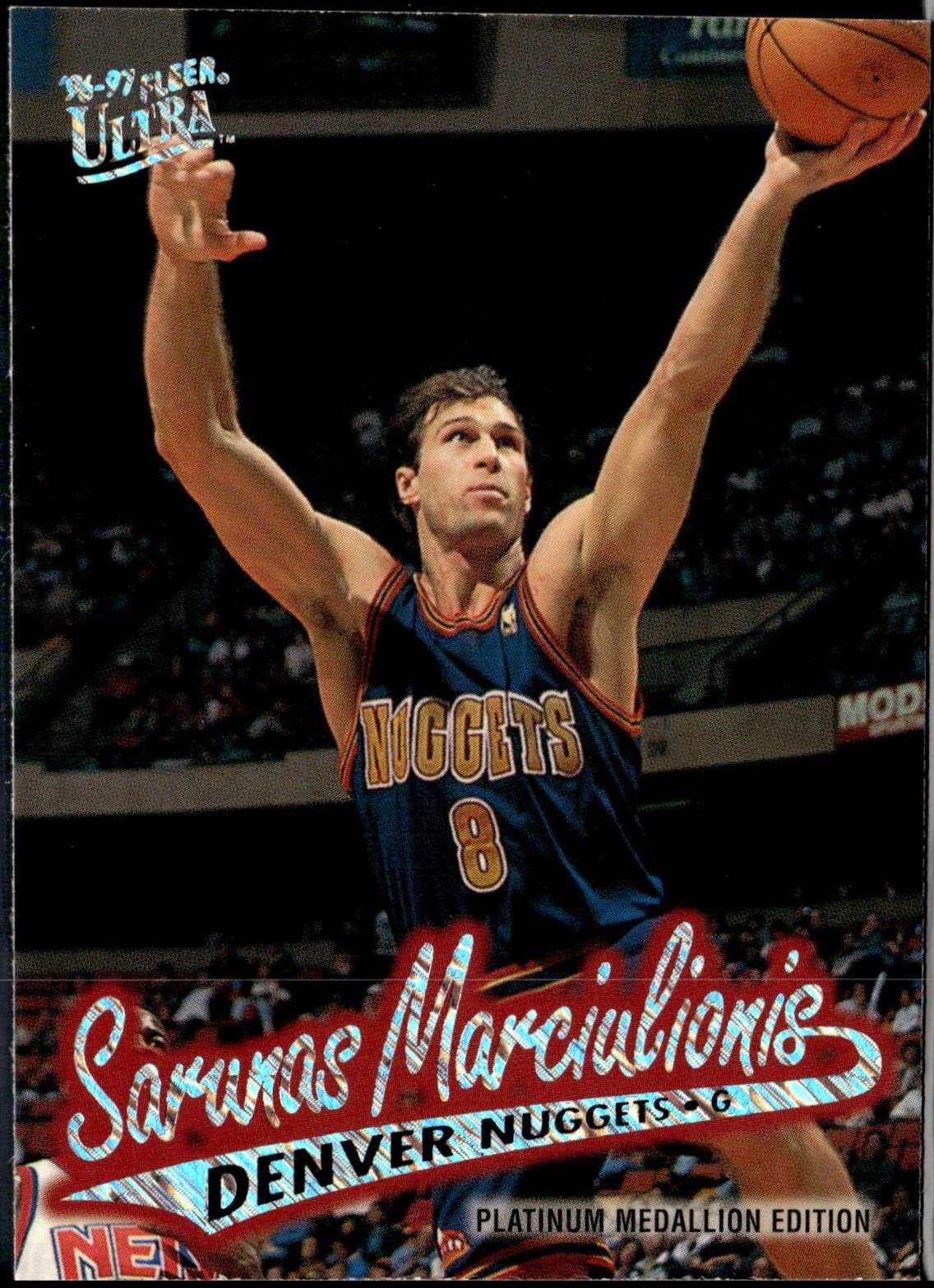 Sarunas Marciulionis #P176 Basketball Cards 1996 Ultra Platinum Medallion