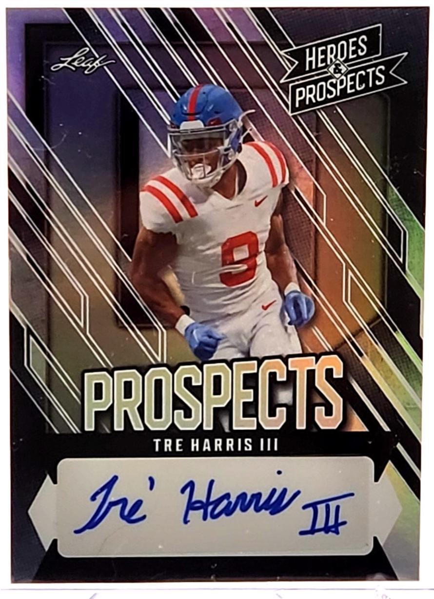 Tre Harris #AP-TH2 2024 Leaf Heroes & Prospects Prospect Autograph Football