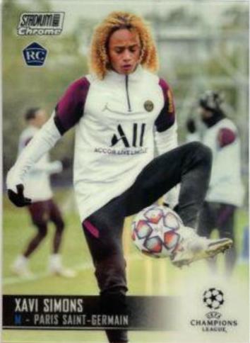 Xavi Simons #63 Soccer Cards 2020 Stadium Club Chrome UEFA Champions League