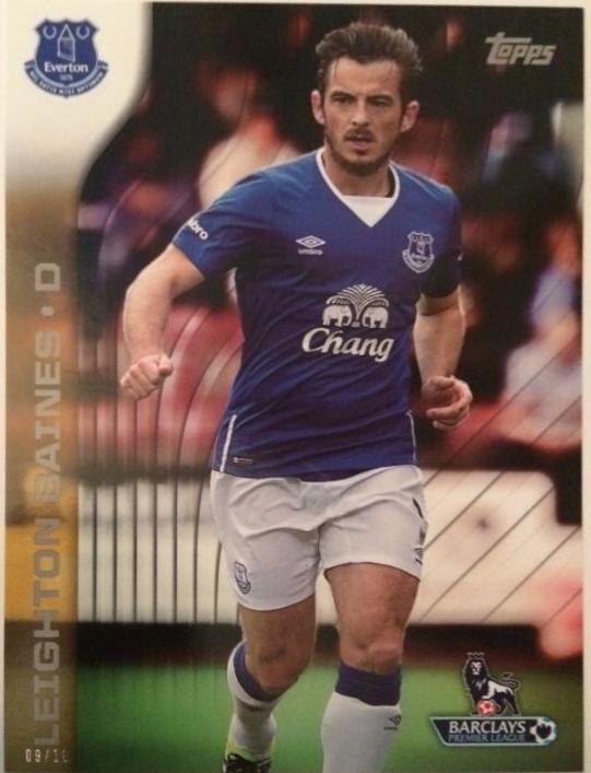 Leighton Baines #40 Soccer Cards 2015 Topps Premier Gold