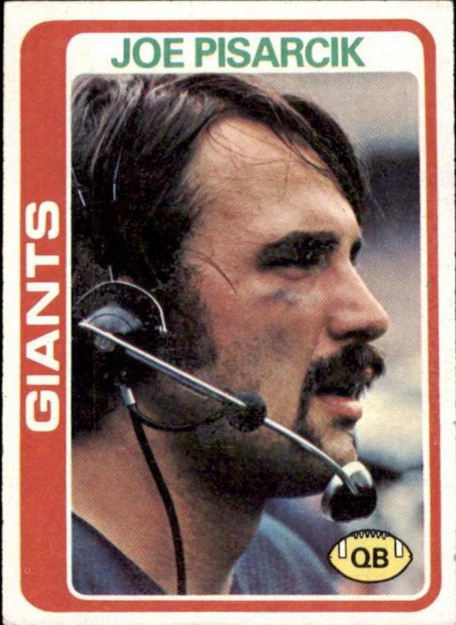 Joe Pisarcik #7 Football Cards 1978 Topps