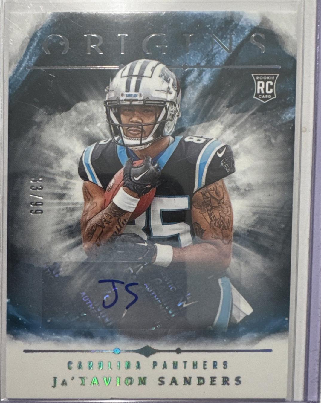 Ja'Tavion Sanders #140 Football Cards 2024 Panini Origins Rookie Signature