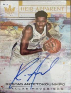 Kostas Antetokounmpo #KAN Basketball Cards 2018 Panini Court Kings Heir Apparent Autographs