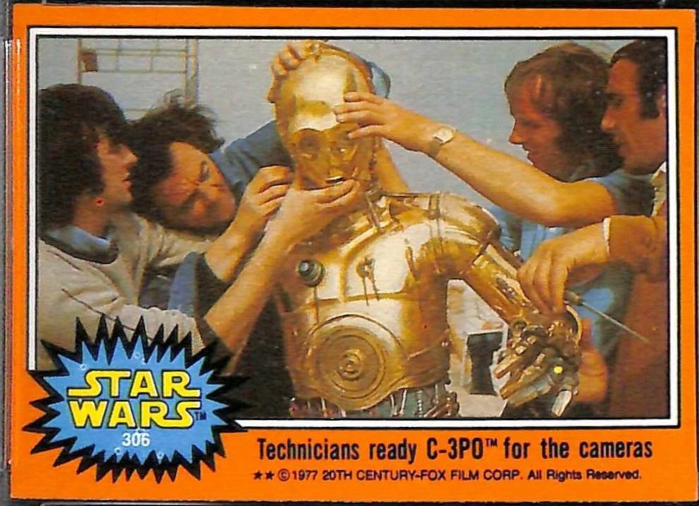 1977 Technicians ready C-3PO for the cameras #306