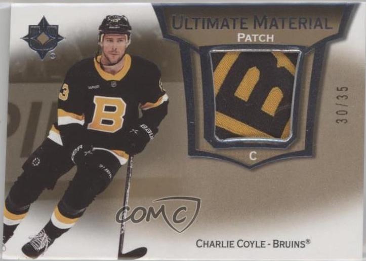 Charlie Coyle #UMS-CC Hockey Cards 2022 Upper Deck Ultimate Collection Premium Material