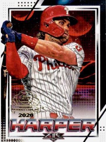 Bryce Harper #FP7 Baseball Cards 2020 Topps Chrome Fire Preview National Baseball Card Day