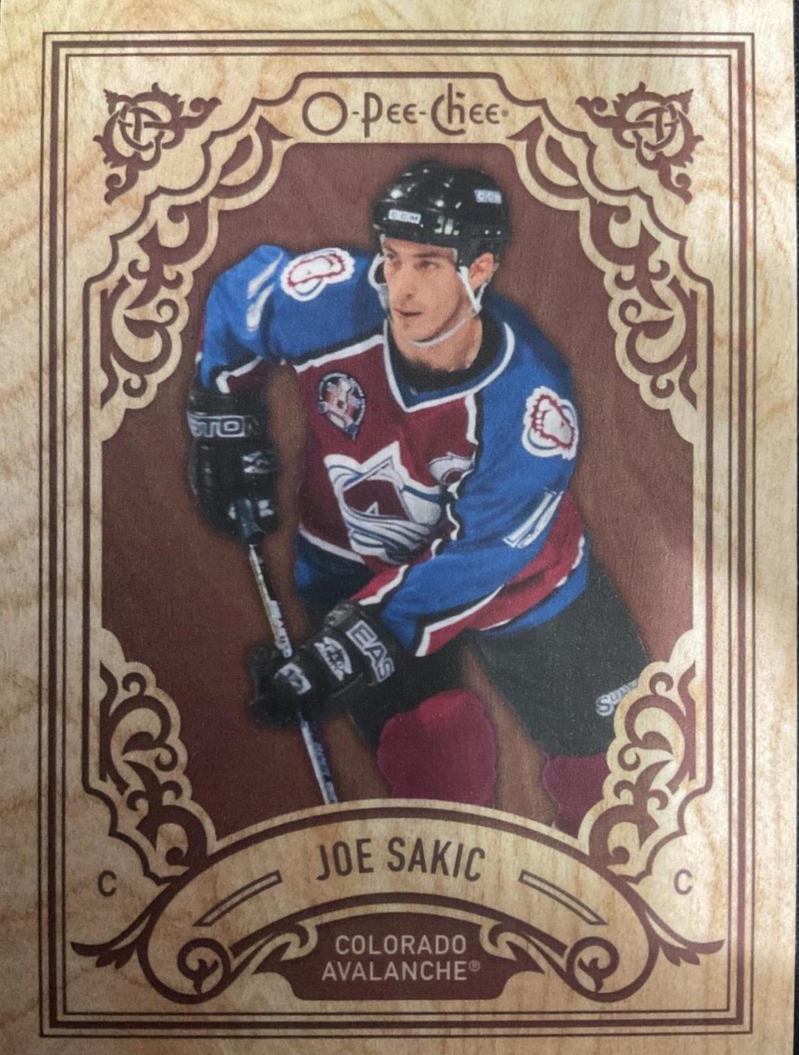 Joe Sakic #W-JS Hockey Cards 2023 O-Pee-Chee Wood