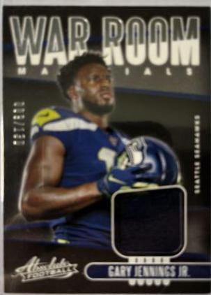 Gary Jennings Jr. #WAR-18 Football Cards 2019 Panini Absolute War Room Materials