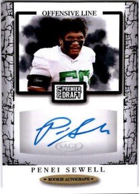 Penei Sewell #A30 2021 Sage Premier Draft Autographs Football