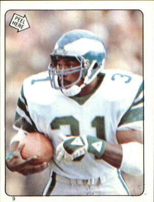 Wilbert Montgomery #9 Football Cards 1983 Topps Stickers
