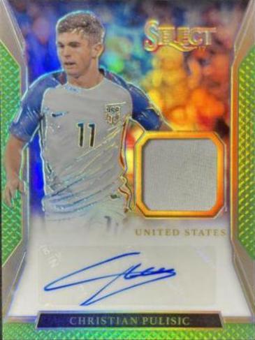 Christian Pulisic [Neon Green] #JA-CP Soccer Cards 2016 Panini Select Jersey Autographs