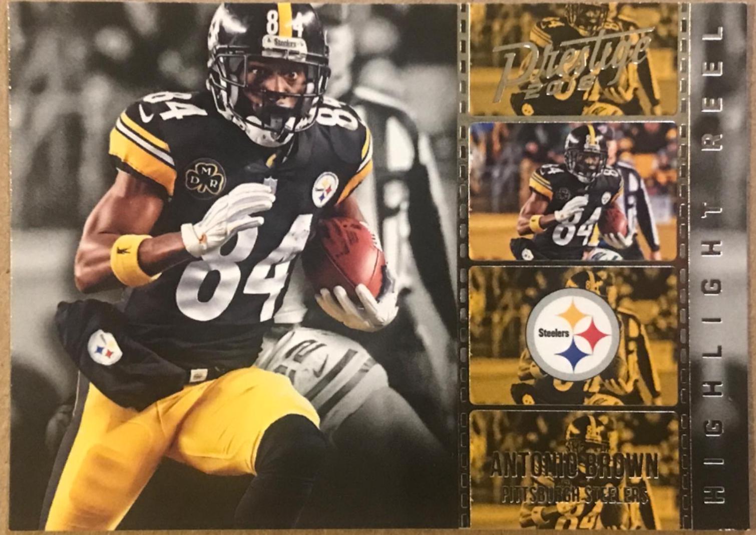 Antonio Brown #HR-AB Football Cards 2018 Panini Prestige Highlight Reel