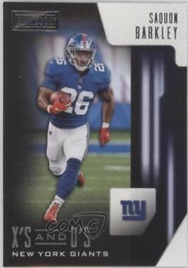 Saquon Barkley #4 Football Cards 2018 Panini Playbook X's and O's