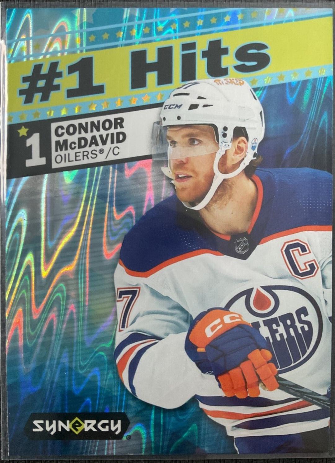 Connor McDavid #1H-3 Hockey Cards 2024 Upper Deck Synergy Number 1 Hit