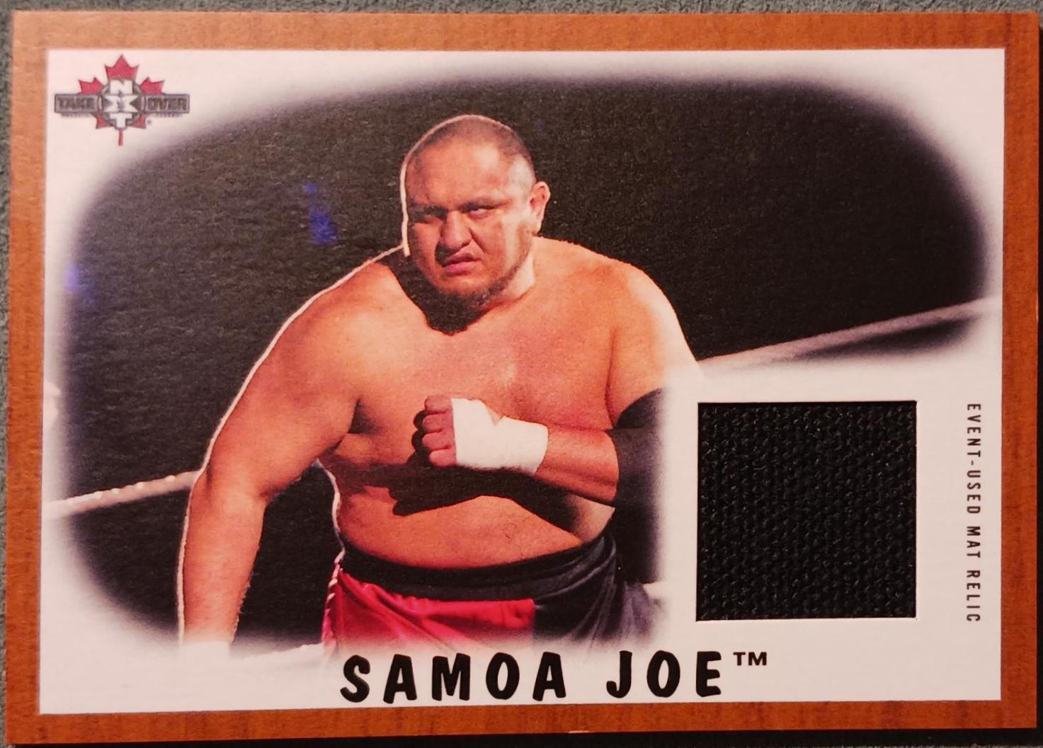 Samoa Joe #39/99 Wrestling Cards 2017 Topps WWE Heritage NXT Takeover Toronto Mat Relics