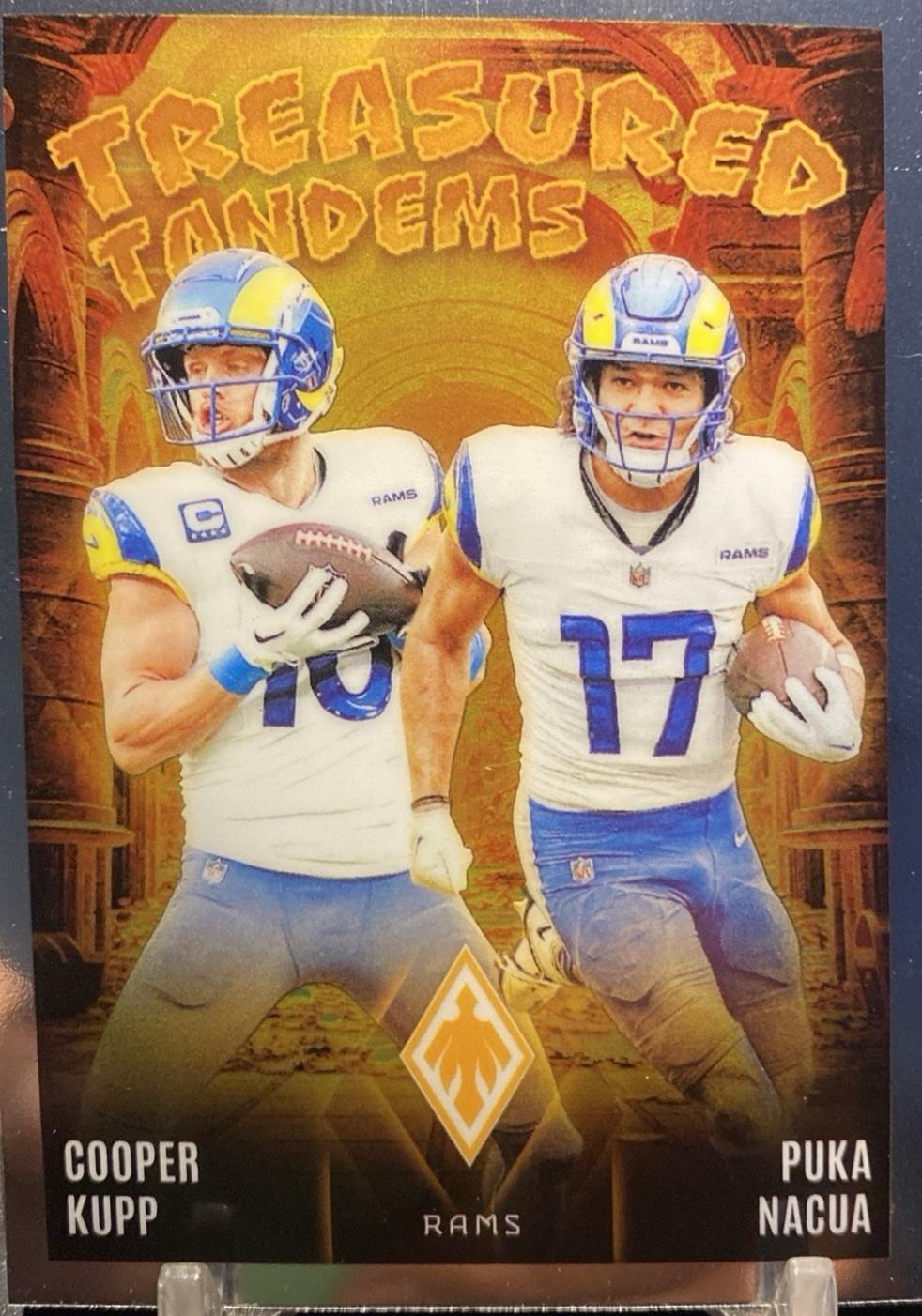 Cooper Kupp / Puka Nacua #TT-LAC Football Cards 2024 Panini Phoenix Treasured Tandems