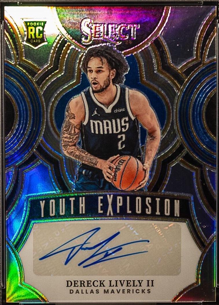 Dereck Lively II #YE-LIV Basketball Cards 2023 Panini Select Youth Explosion Signature