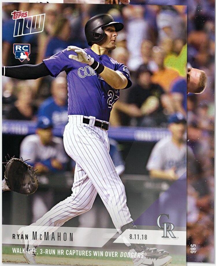 Ryan McMahon #586 2018 Topps Now Baseball