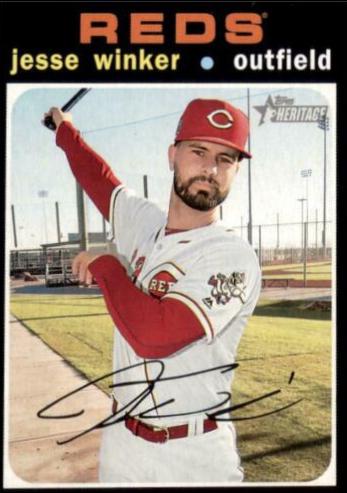 Jesse Winker #3 Baseball Cards 2020 Topps Heritage