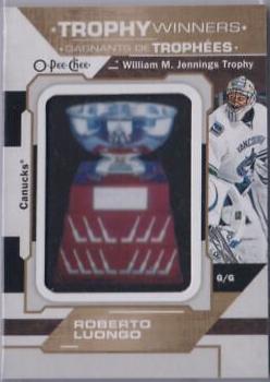 Roberto Luongo #P-23 Hockey Cards 2018 O-Pee-Chee Manufactured Trophy Winners Patches
