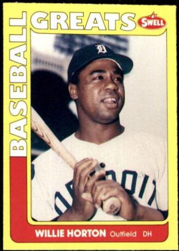Willie Horton #41 Baseball Cards 1991 Swell Greats