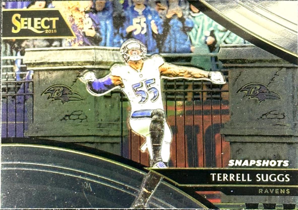 Terrell Suggs #SN-18 Football Cards 2018 Panini Select Snapshots