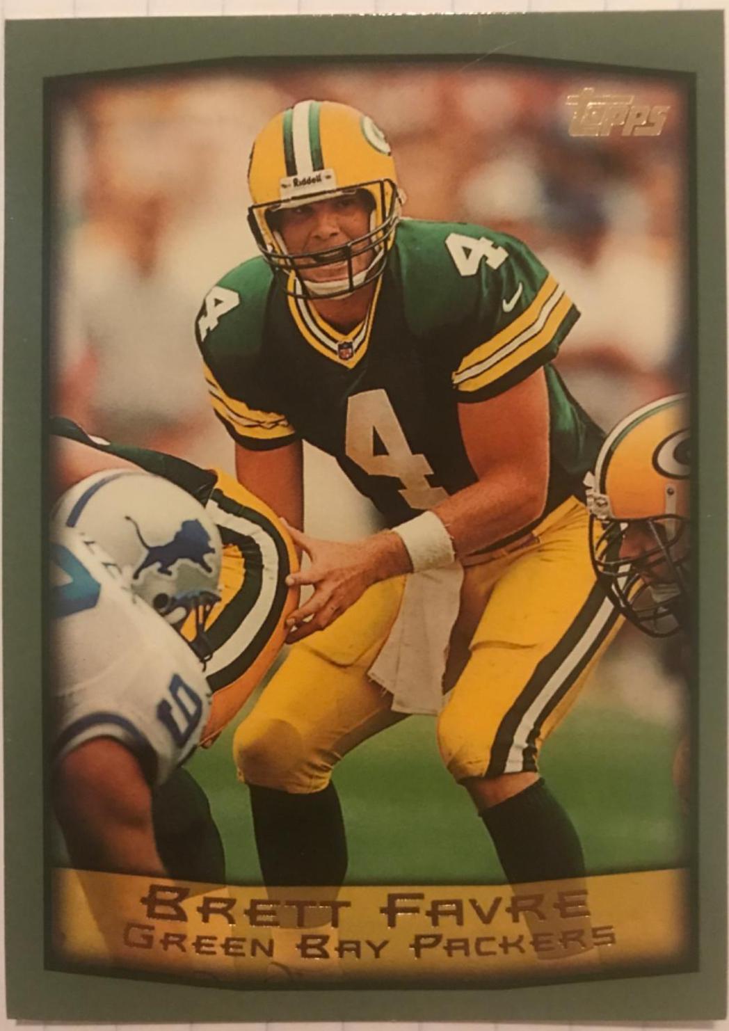 Brett Favre #7 of 8 Football Cards 1999 Topps Jumbos