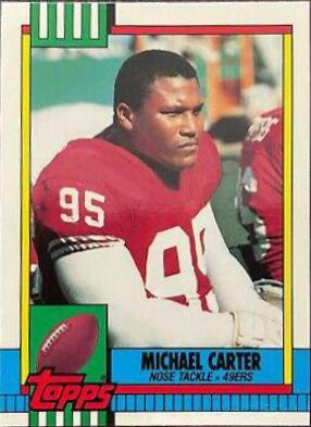 Michael Carter #19 Football Cards 1990 Topps Tiffany