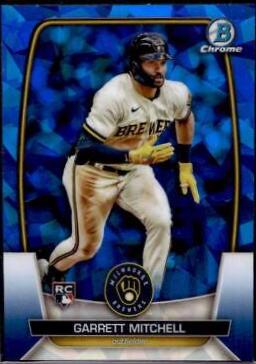 Garrett Mitchell #3 Baseball Cards 2023 Bowman Chrome Sapphire