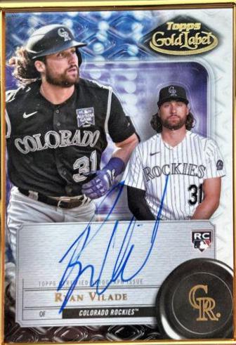 Ryan Vilade #FA-RV Baseball Cards 2022 Topps Gold Label Framed Autographs