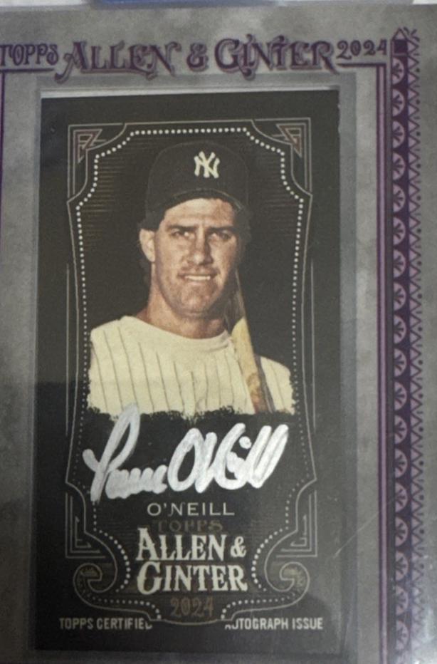 Paul O'Neill #MA-PO 2024 Topps Allen & Ginter X Framed Mini Baseball Autographs