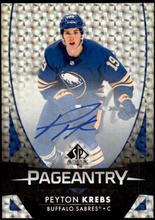 Peyton Krebs #P-49 Hockey Cards 2023 SP Authentic Pageantry Autograph