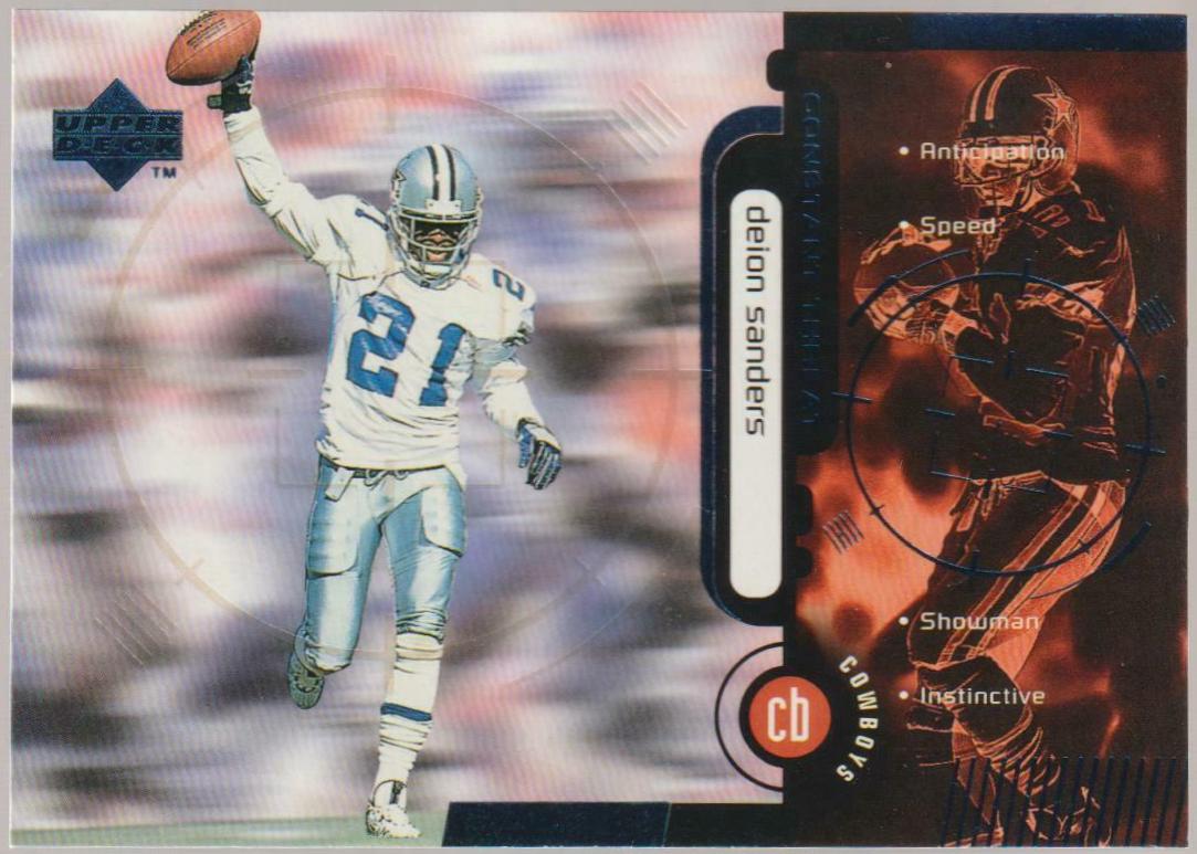 Deion Sanders #CT21 Football Cards 1998 Upper Deck Constant Threat