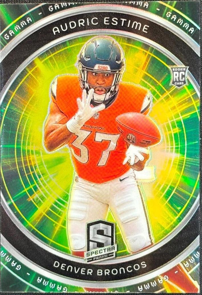 Audric Estime #G-AEE Football Cards 2024 Panini Spectra Gamma