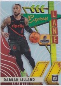 Damian Lillard #3 Basketball Cards 2019 Panini Donruss Optic Express Lane