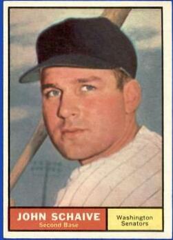 John Schaive #259 Baseball Cards 1961 Topps