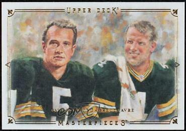 Brett Favre, Paul Hornung #97 2008 Upper Deck Masterpieces Football